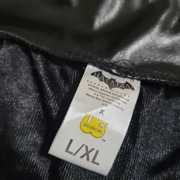 Harley Quinn Size L/XL Skirt Black Faux Leather Tutu Costume - Picture 6 of 13